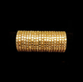 ( 4 pcs ) Mirror kundan metal bangles.